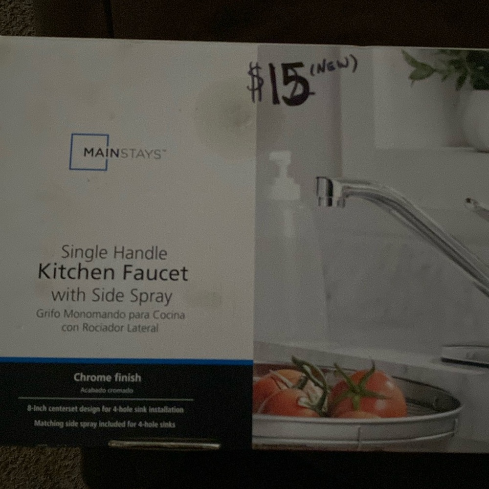 New faucet in the box